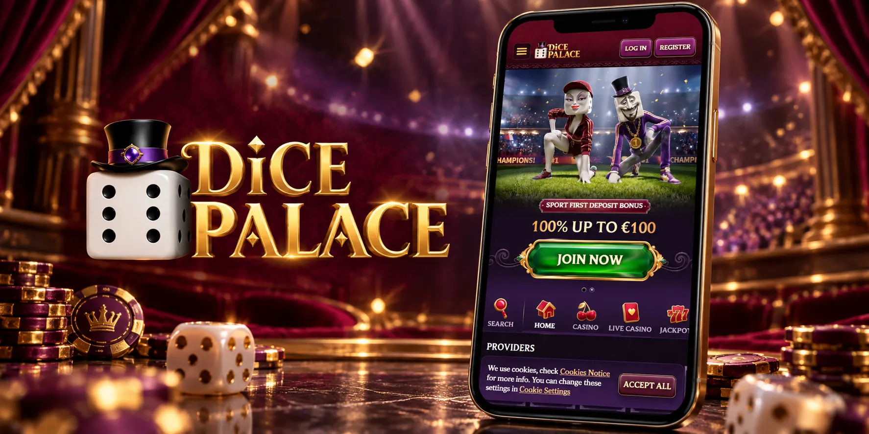 DicePalace Casino App Screenshot